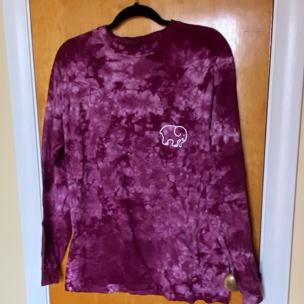 Ivory Ella Classic Fit Cloud Dye Long Sleeve Tee